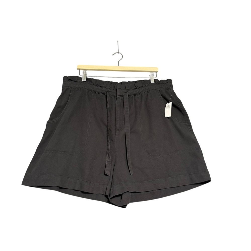 Old Navy | Paperbag Tie Waist‎ Twill Shorts Panther Grey Size XL